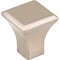 Jeffrey Alexander 7/8" Overall Length Satin Nickel Square Marlo Cabinet Knob 972S-SN - alternate 1